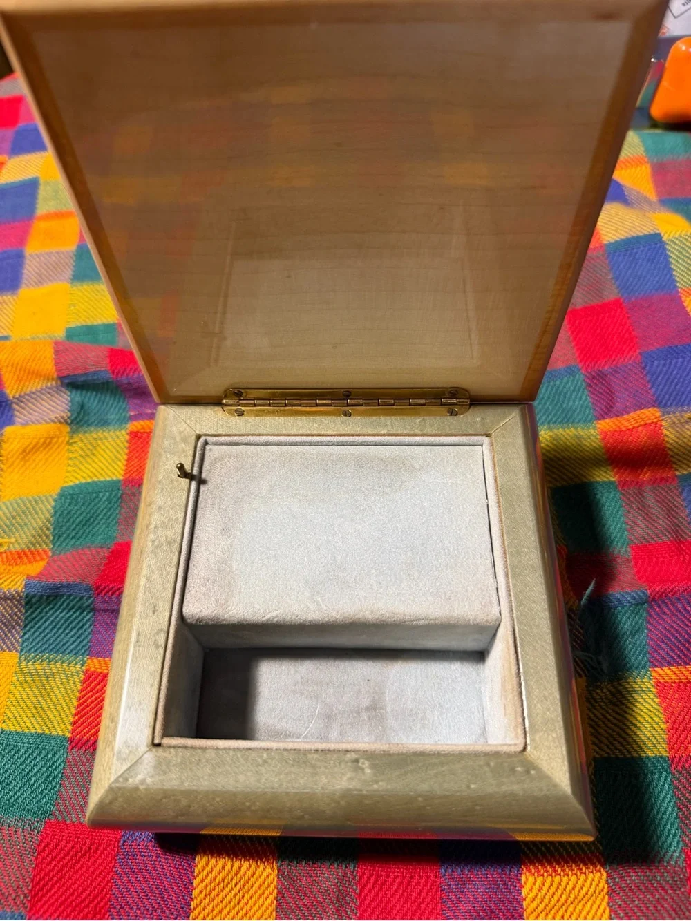 Wooden Musical Box Inlay Made in Italy